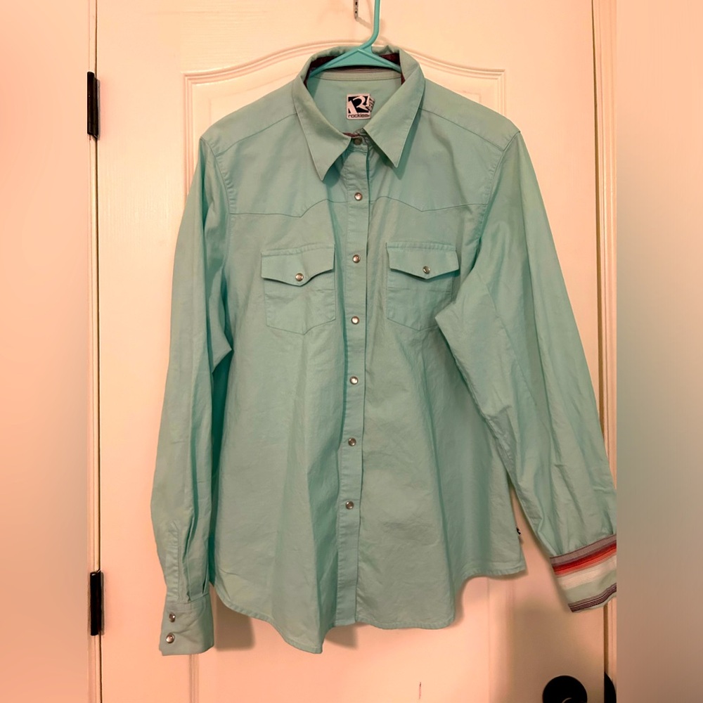 Vintage Rockies XXL cotton button down shirt